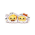 Cute Ghost Toast Kiss-Cut Sticker