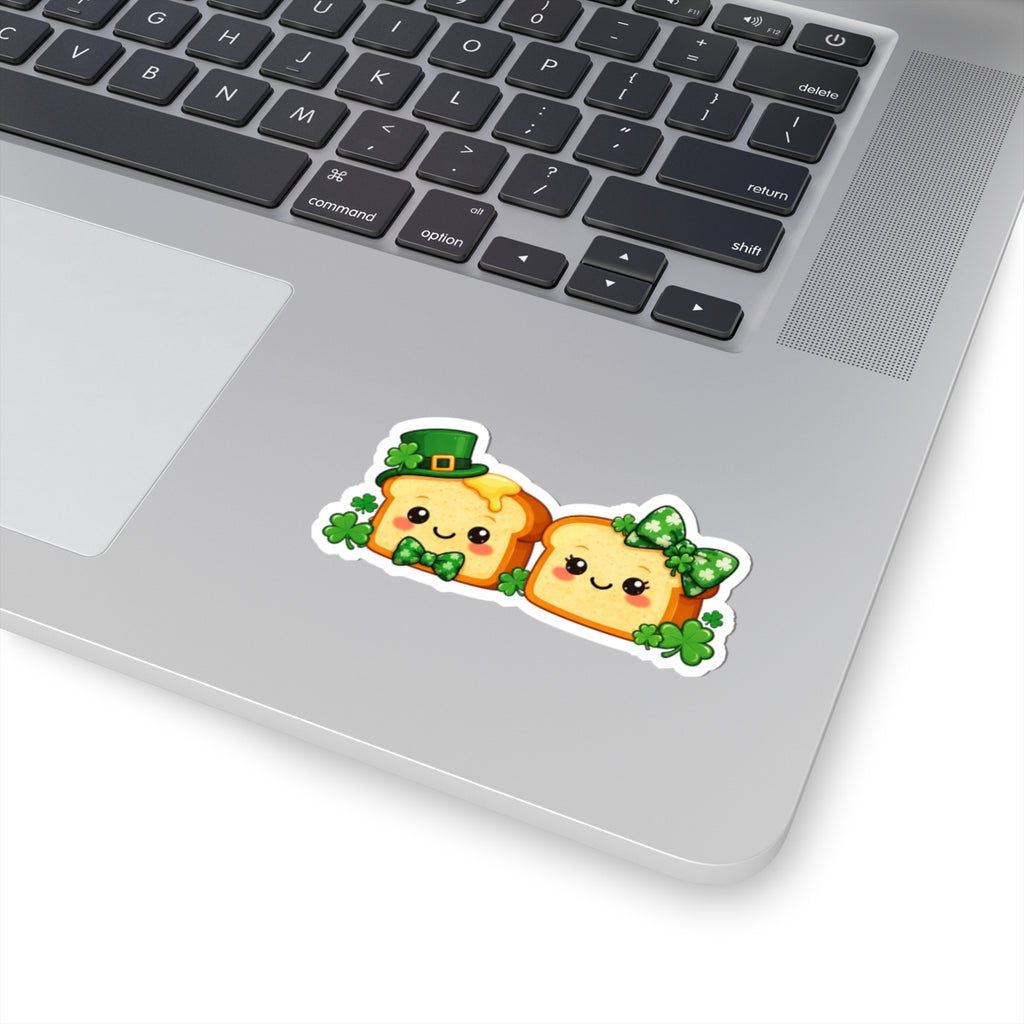 Cute St. Patrick’s Day Toast Kiss-Cut Sticker