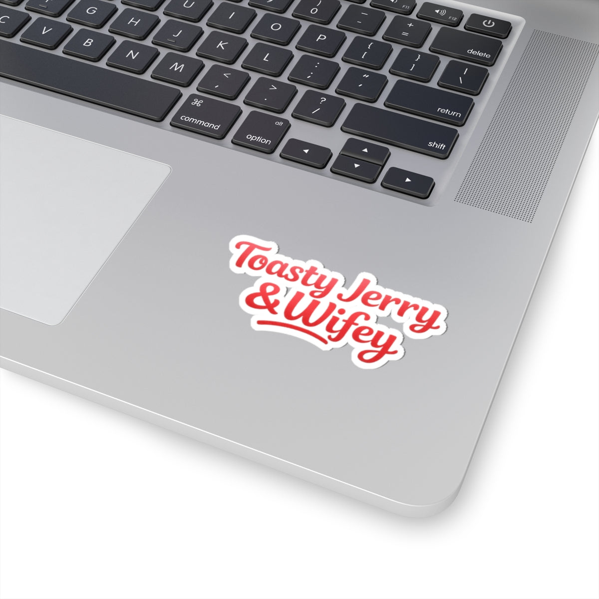 Kiss-Cut Sticker — "Toasty Jerry & Wifey" Pink + Red Vinyl Decal