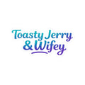 Kiss-Cut Sticker — "Toasty Jerry & Wifey" Teal + Purple