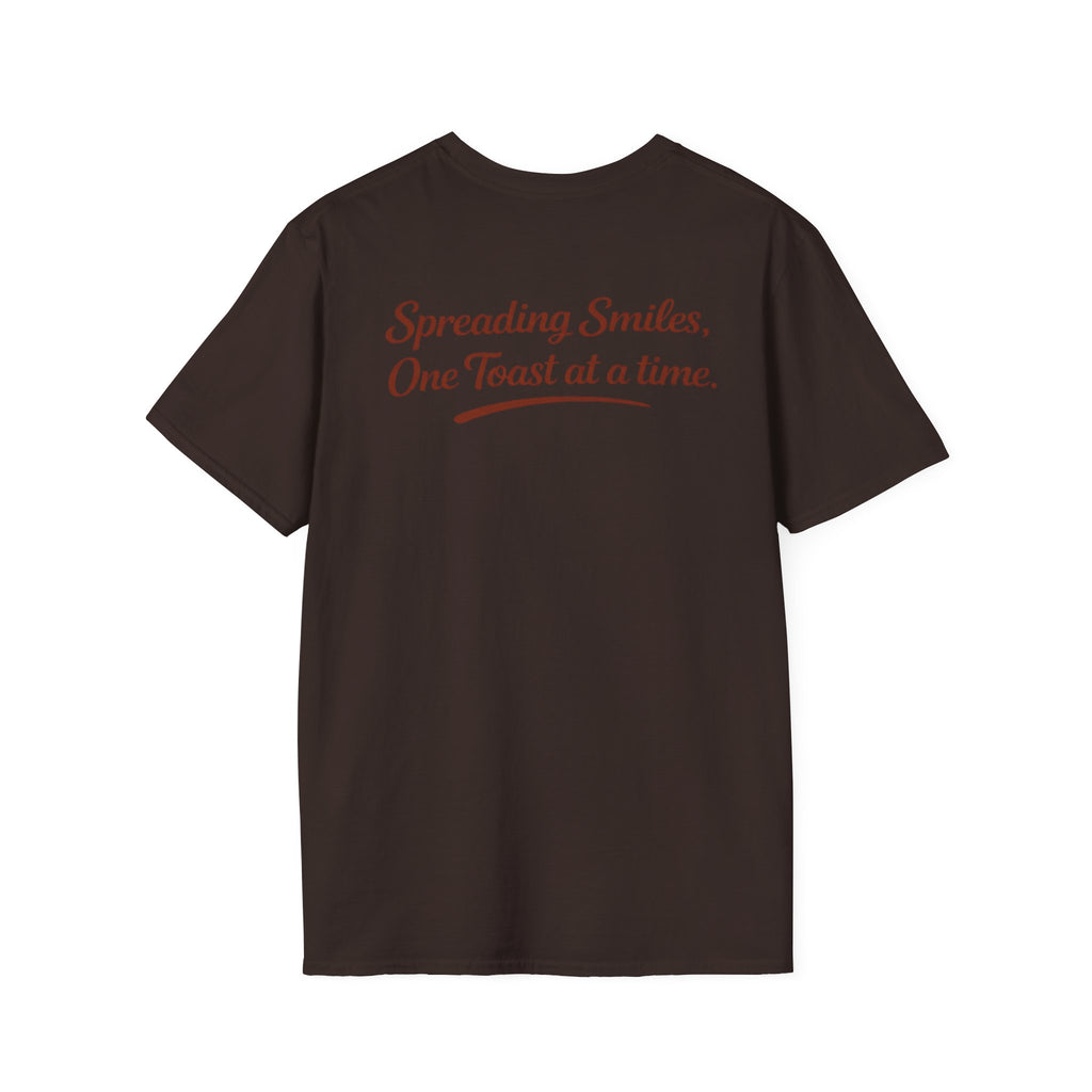 T-Shirt — "Spreading Smiles, One Toast at a Time." Graph Tee