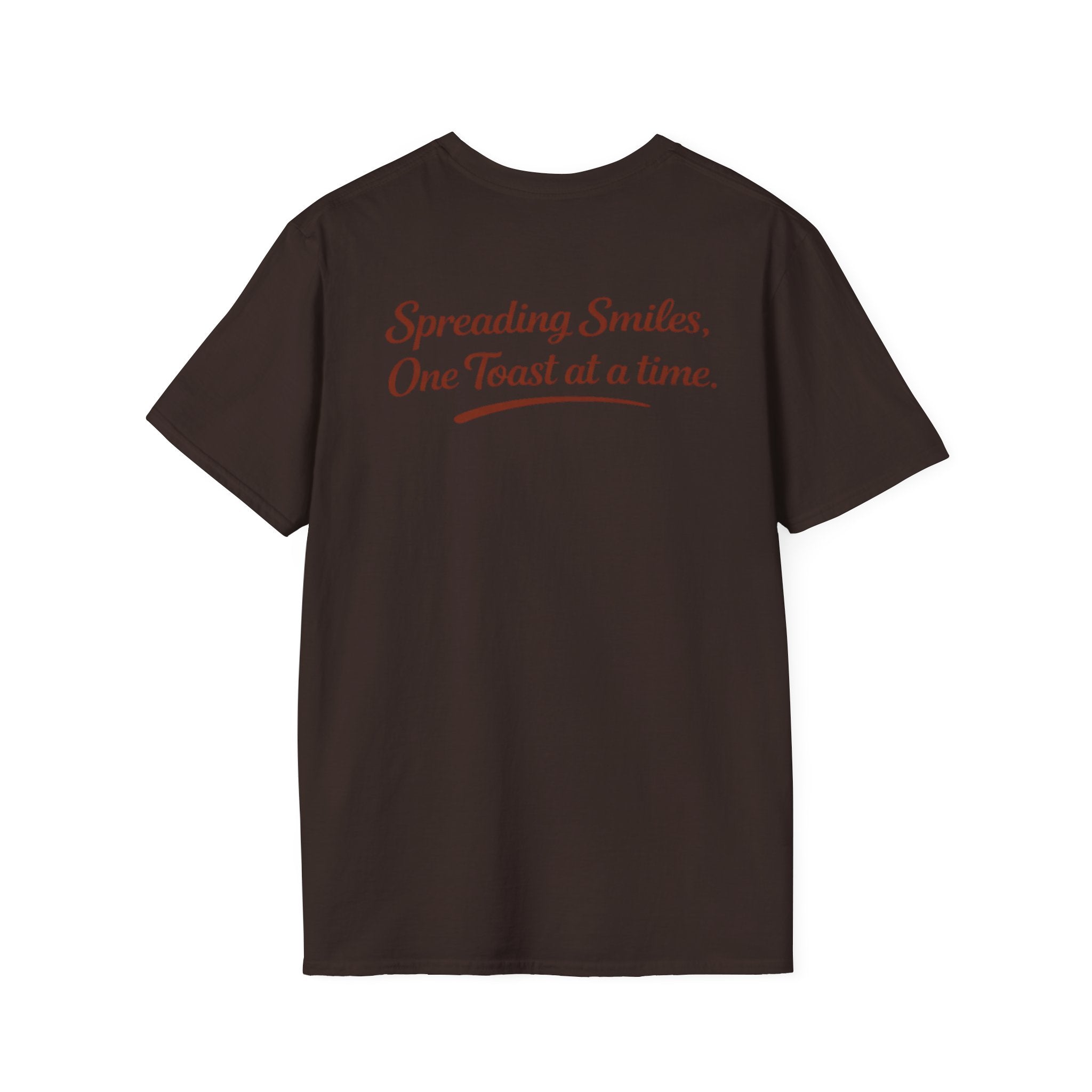 T-Shirt — "Spreading Smiles, One Toast at a Time." Graph Tee