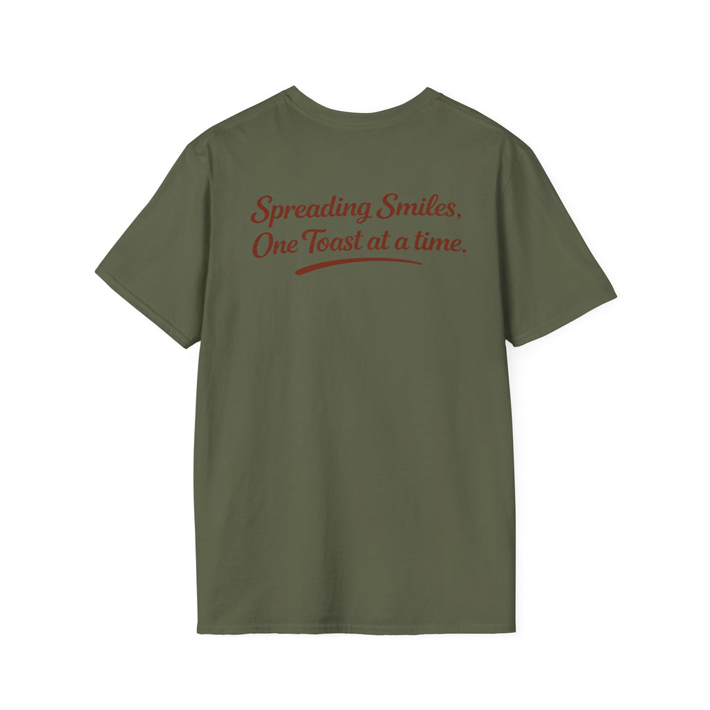 T-Shirt — "Spreading Smiles, One Toast at a Time." Graph Tee