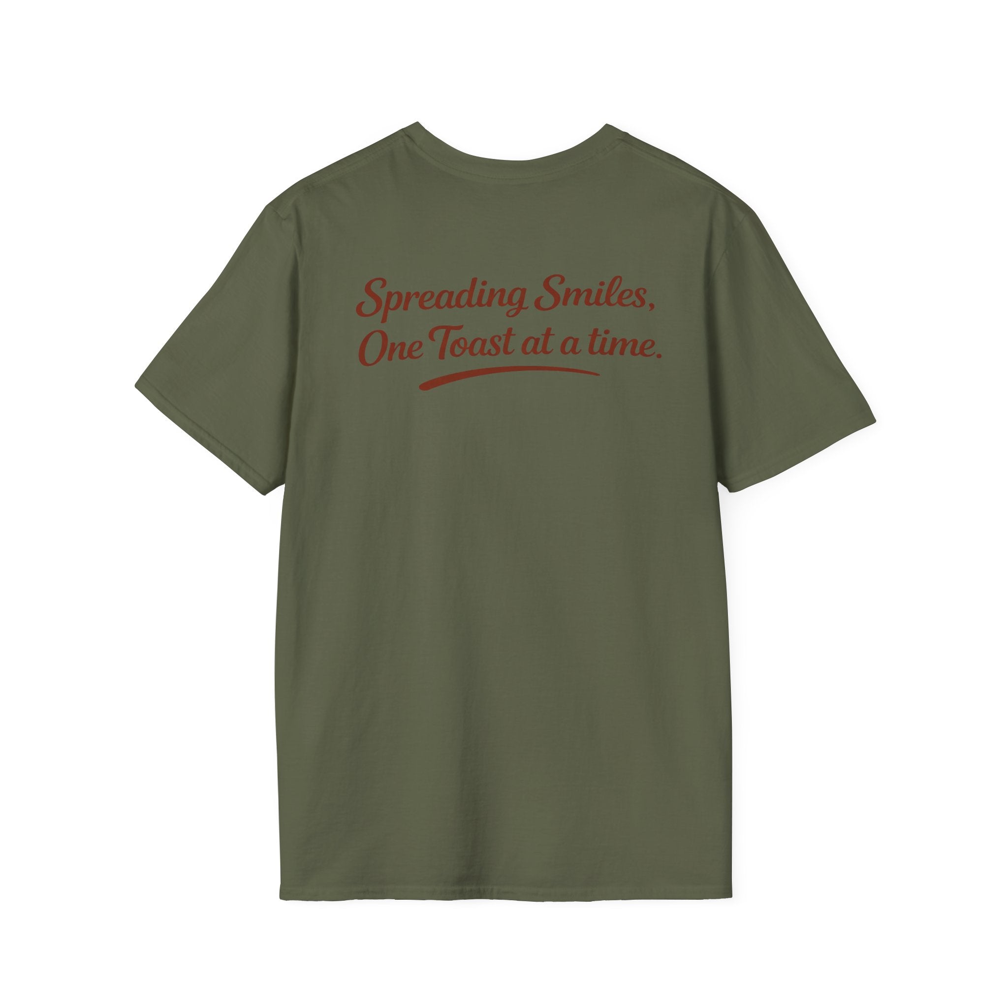 T-Shirt — "Spreading Smiles, One Toast at a Time." Graph Tee