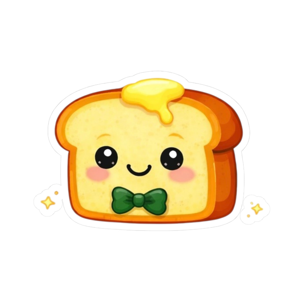 Kiss-Cut  Sticker — Toasty Dark Green Bowtie