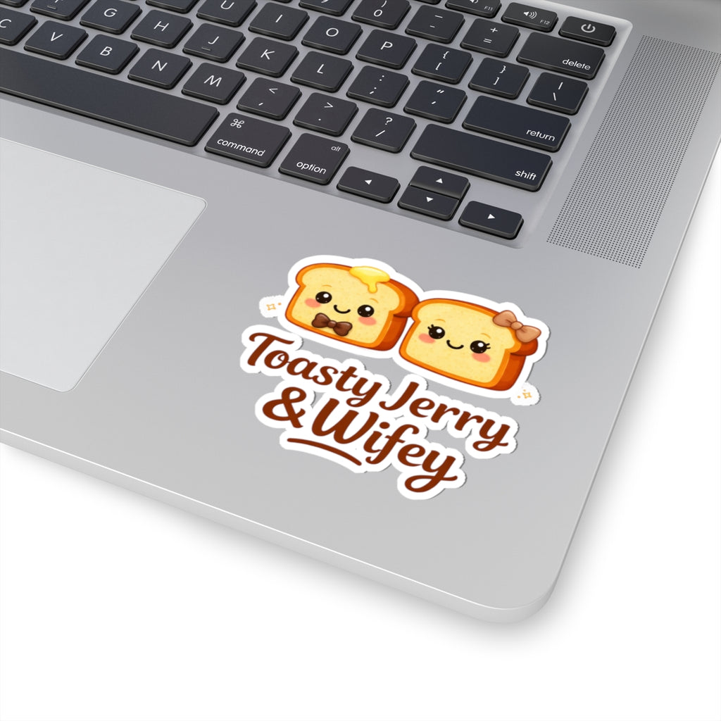 Kiss-Cut Sticker — "ToastyJerry & Wifey" Couple Vinyl Decal