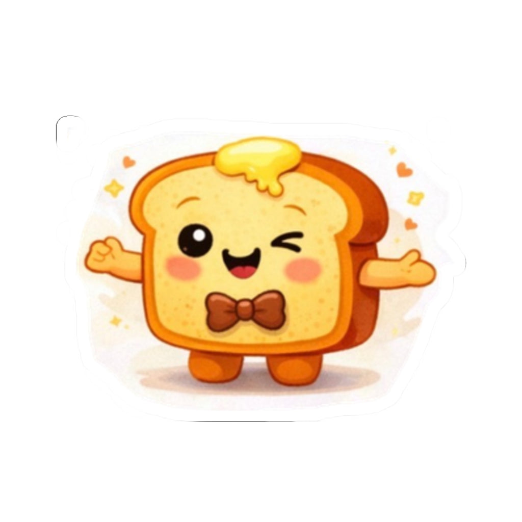 Kawaii Winking Arms out Toast Sticker