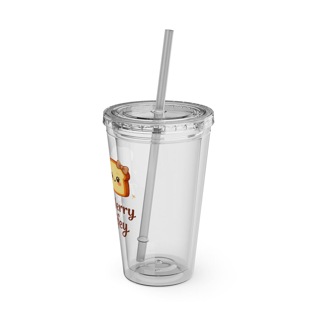 Toasty Jerry & Wifey 16oz Acrylic Tumbler Cup with Straw