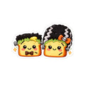 Kawaii Frankenstein Toast Kiss-Cut Sticker