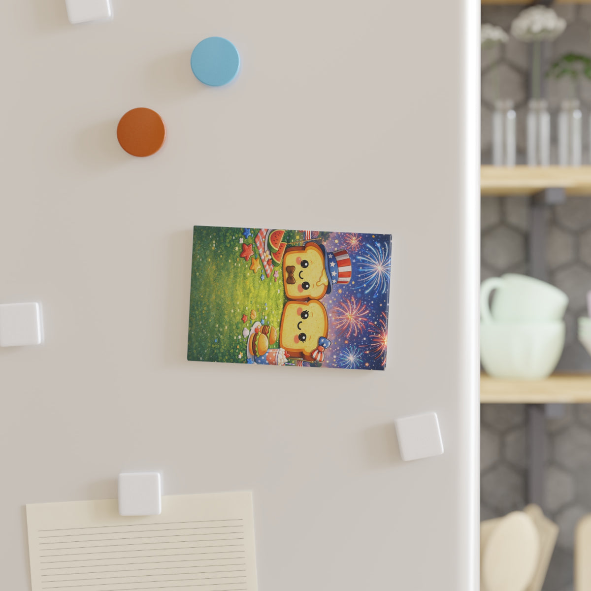 July Toasty Couple Rectangle Magnet