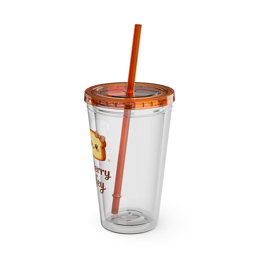 Toasty Jerry & Wifey 16oz Acrylic Tumbler Cup with Straw