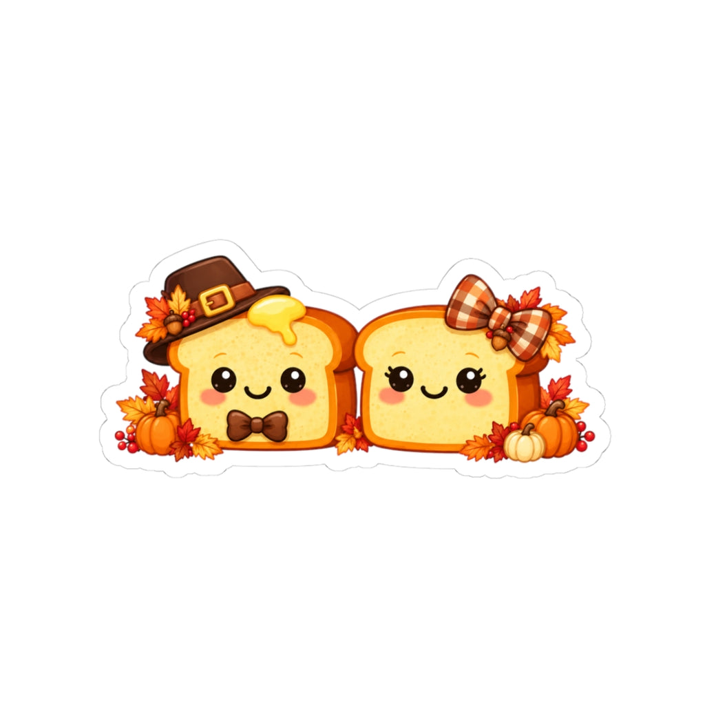 Kawaii Thanksgiving Toast Couples Sticker #1