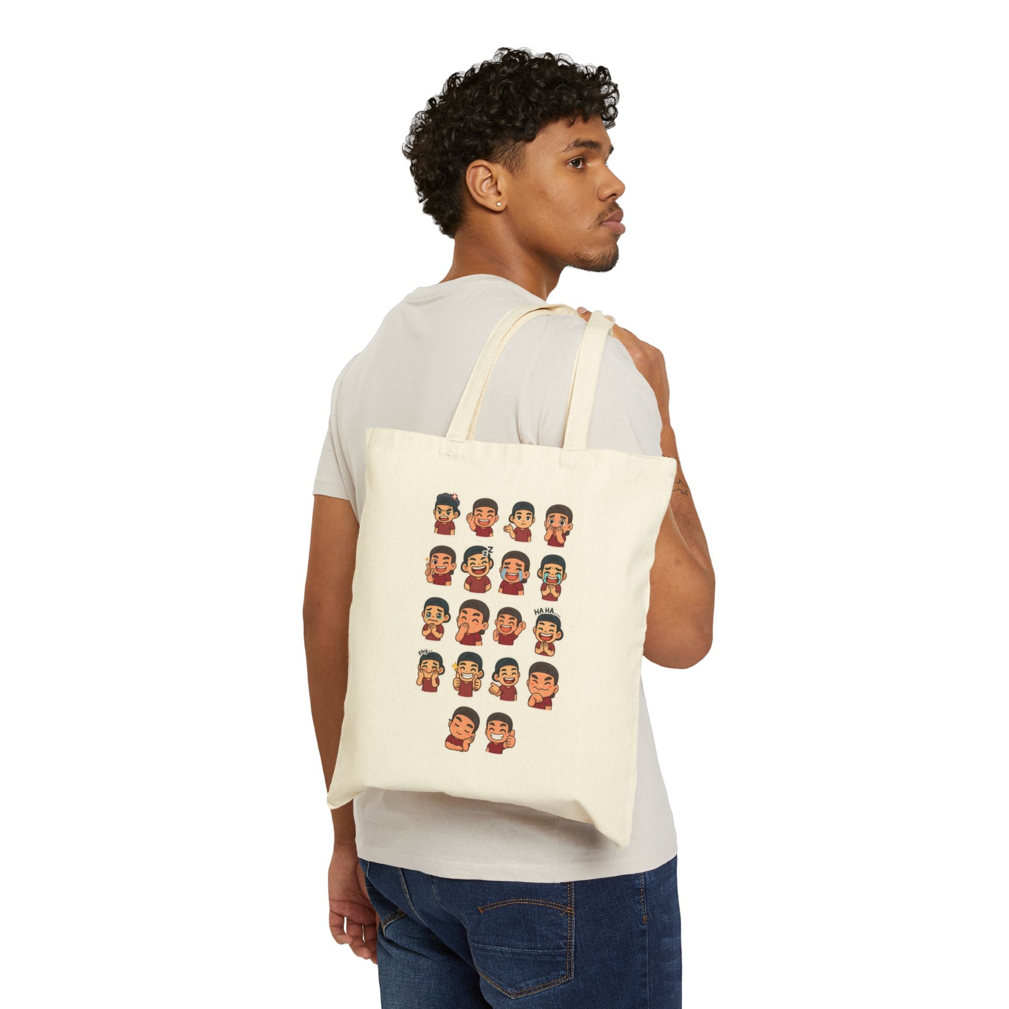 Tote Bag — Toasty Jerry Emoji Face Canvas Tote Bag