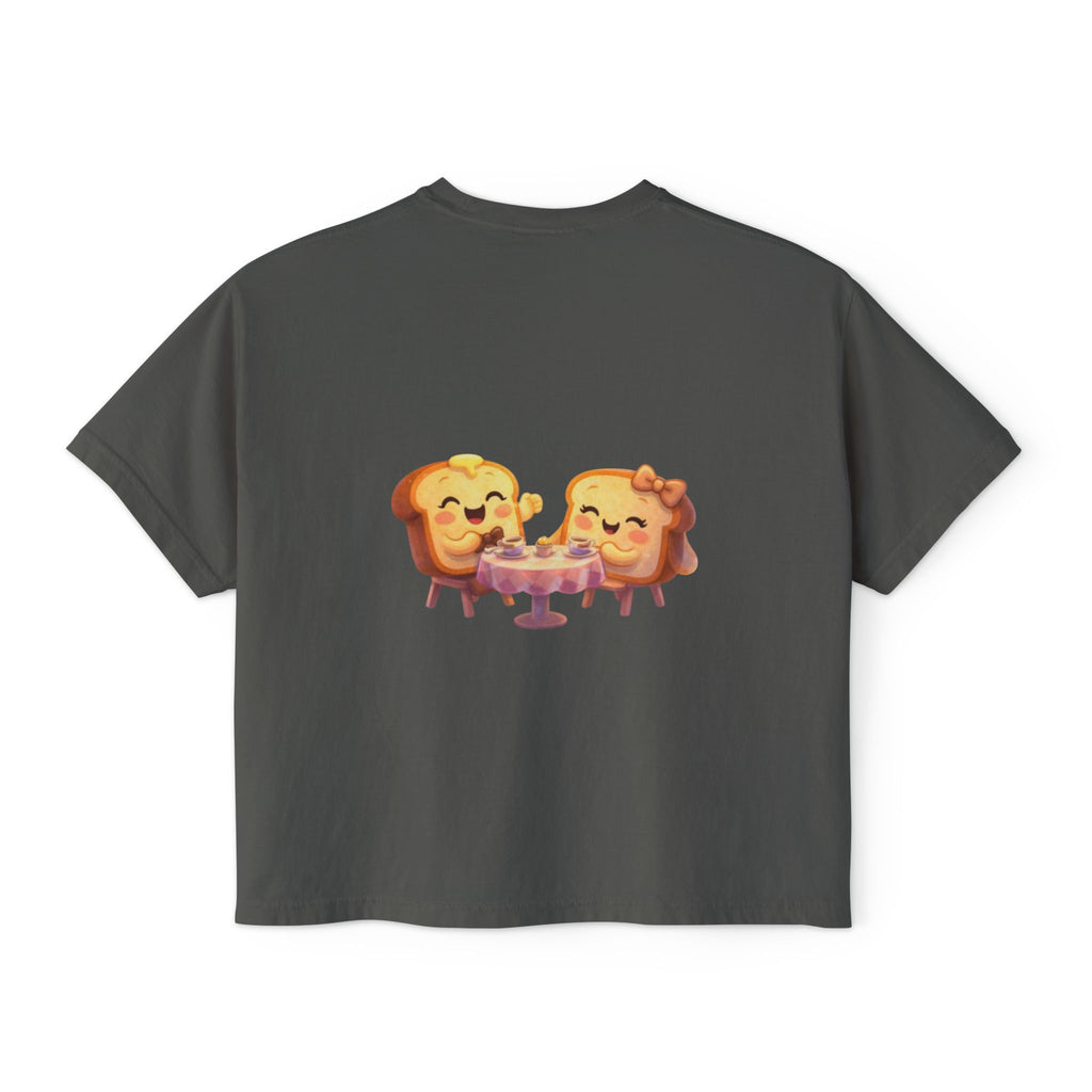 ToastJerry & Wifey Story Book — Women's Boxy Cropped T‑Shirt