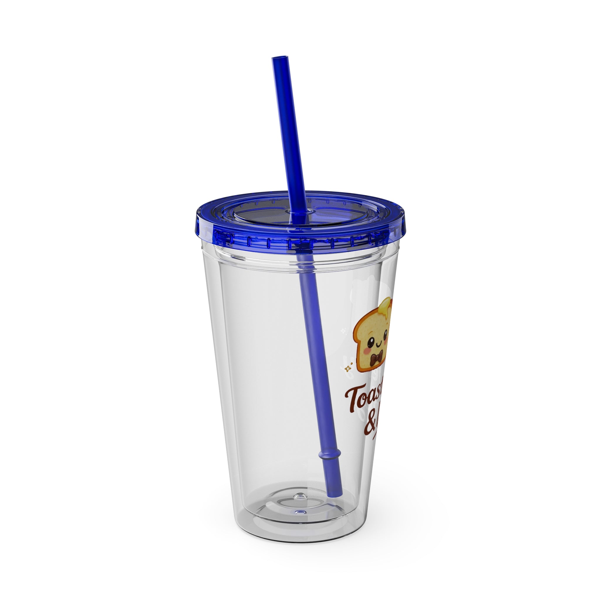 Toasty Jerry & Wifey 16oz Acrylic Tumbler Cup with Straw