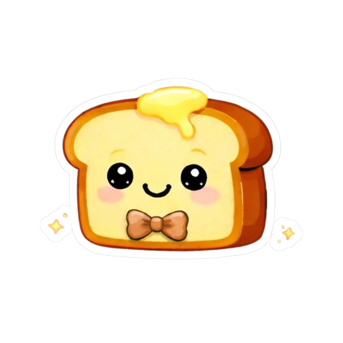 Kiss-Cut Sticker — Toasty Tan Bowtie
