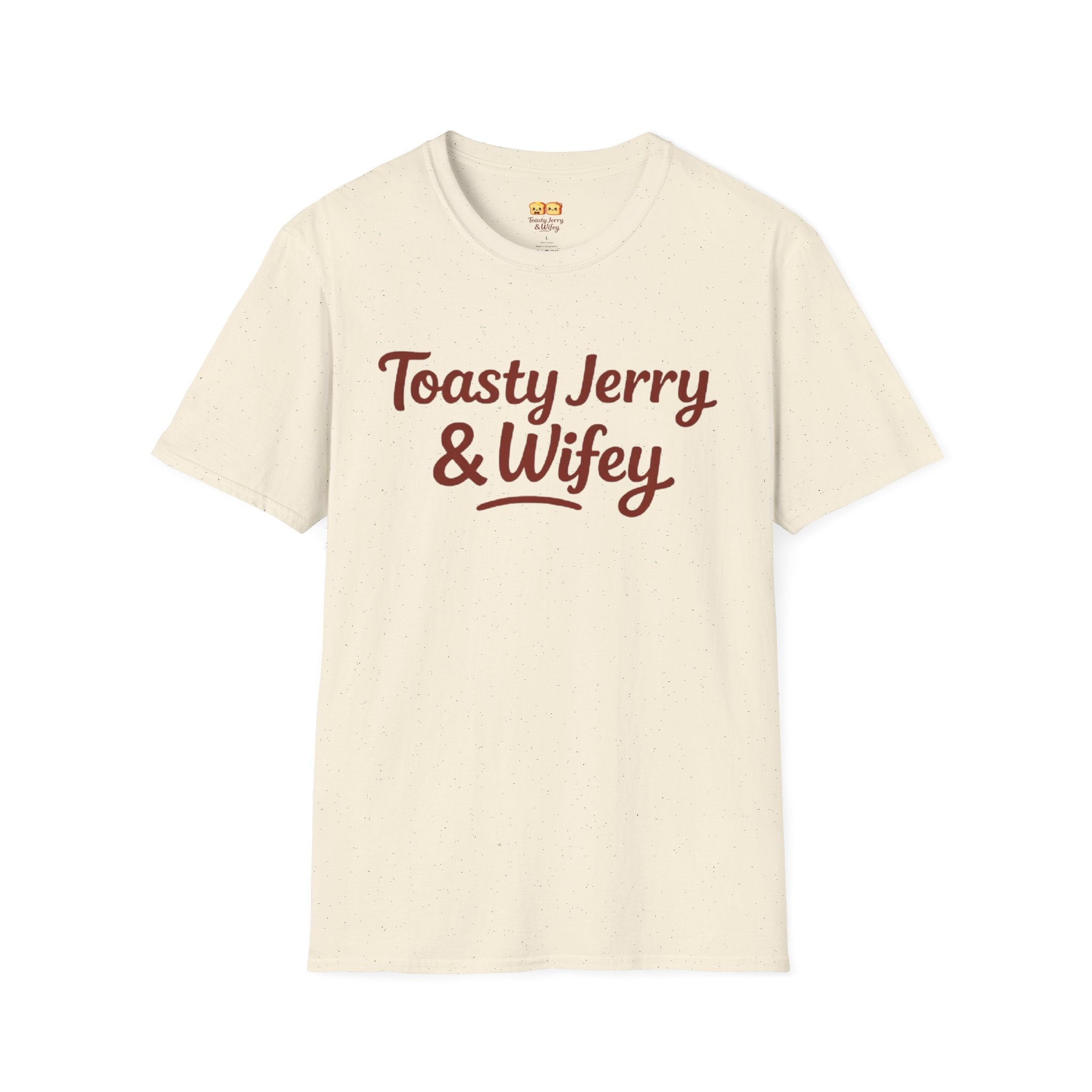 T-Shirt — 'Toasty Jerry & Wifey' (Large text) Couple Graphic Tee