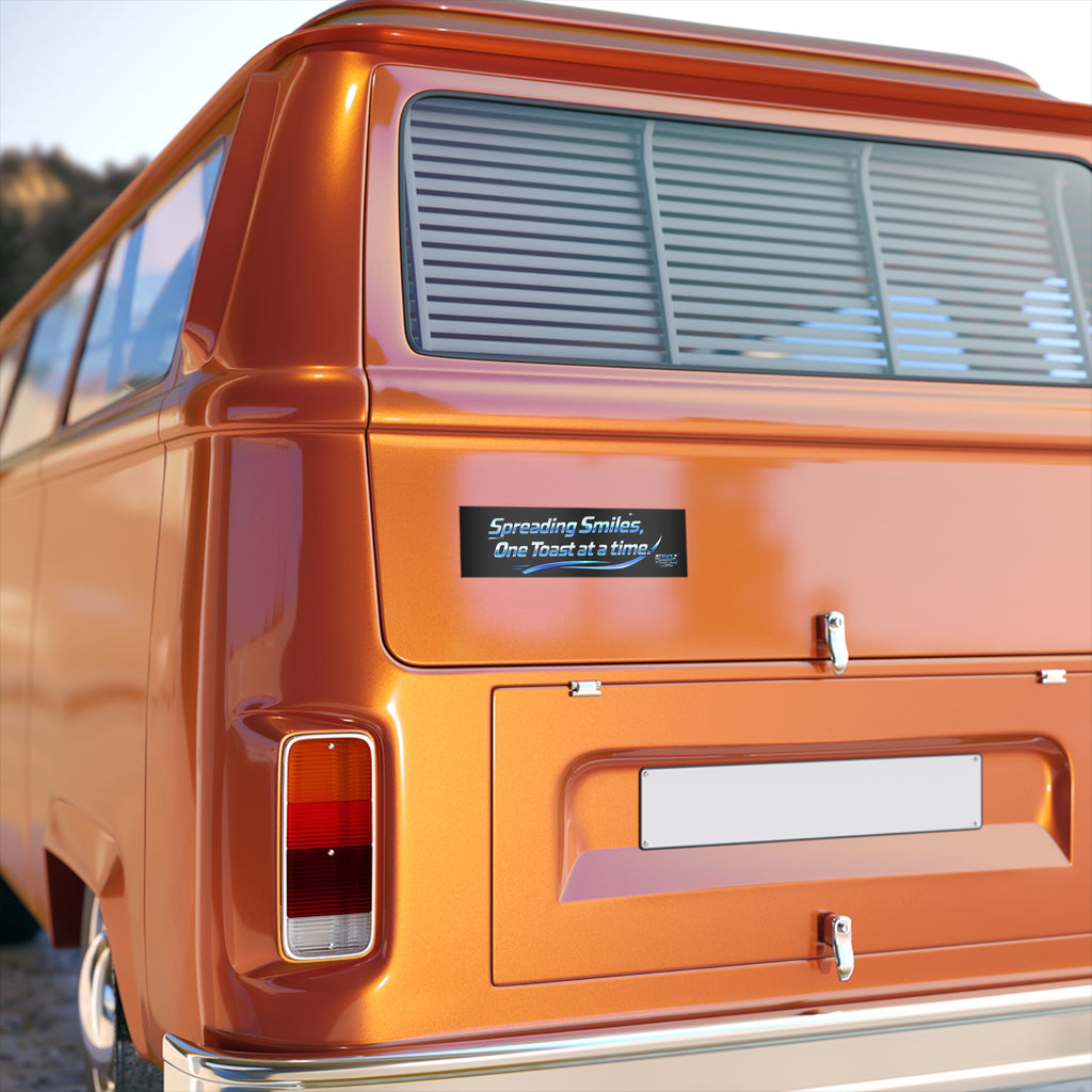 E60J x ToastyJerry & Wifey Collab - “Spreading Smiles, One Toast at a Time” Bumper Sticker