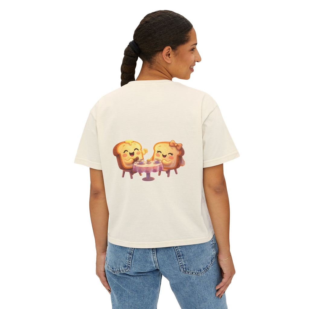 ToastJerry & Wifey Story Book — Women's Boxy Cropped T‑Shirt