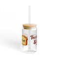 Cute Toast Sipper Glass – 16oz Cute Breakfast Straw Tumbler