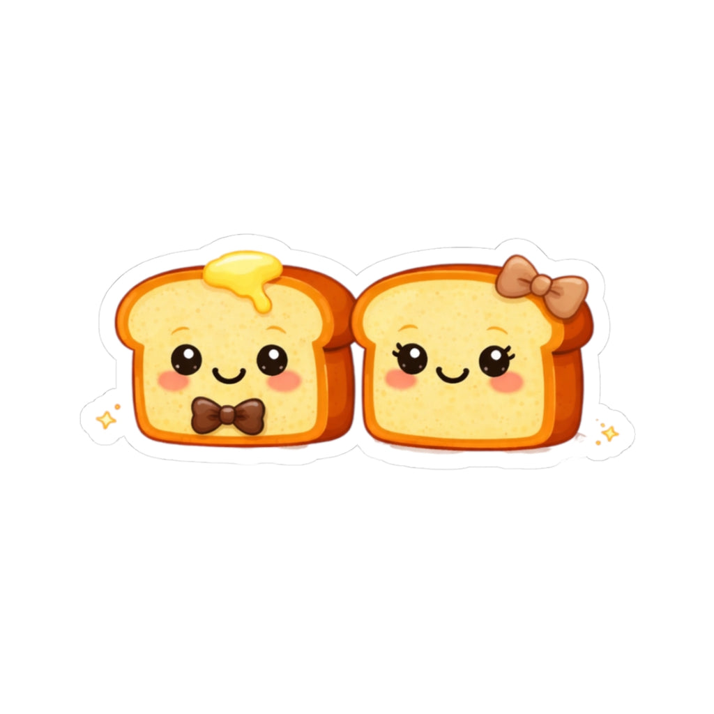 Kiss-Cut Sticker — Toasty Couple Brown + Tan
