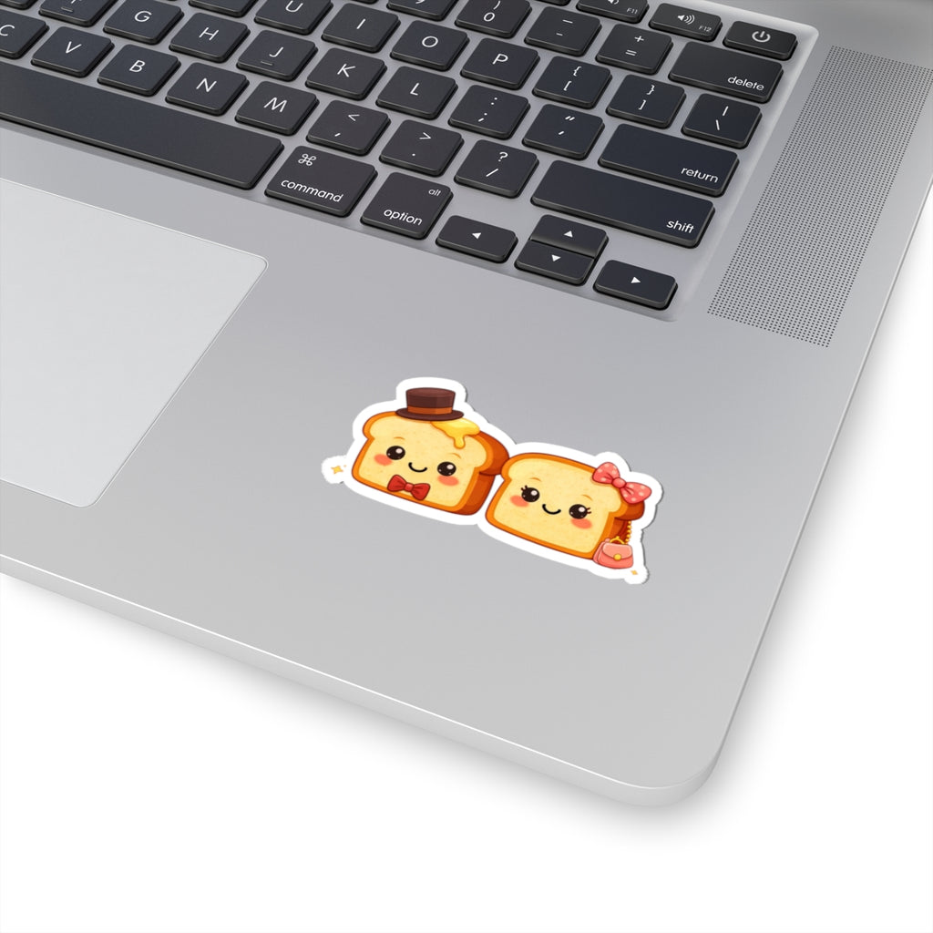Fancy Toasty Couple — Kiss-Cut Sticker