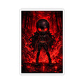 Kiss-Cut Sticker - Celi Dark Red Night Chibi