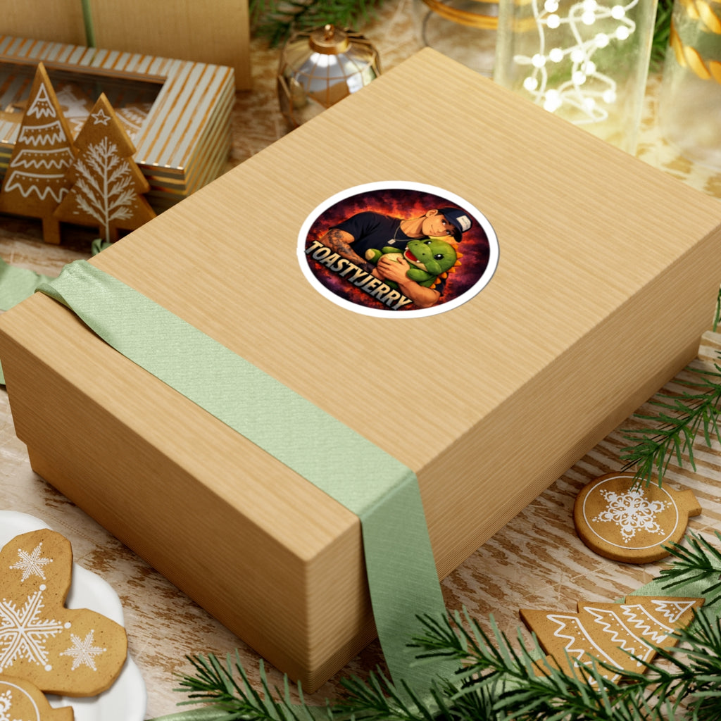 Kiss-Cut Sticker - ToastyJerry with Plushy Dino