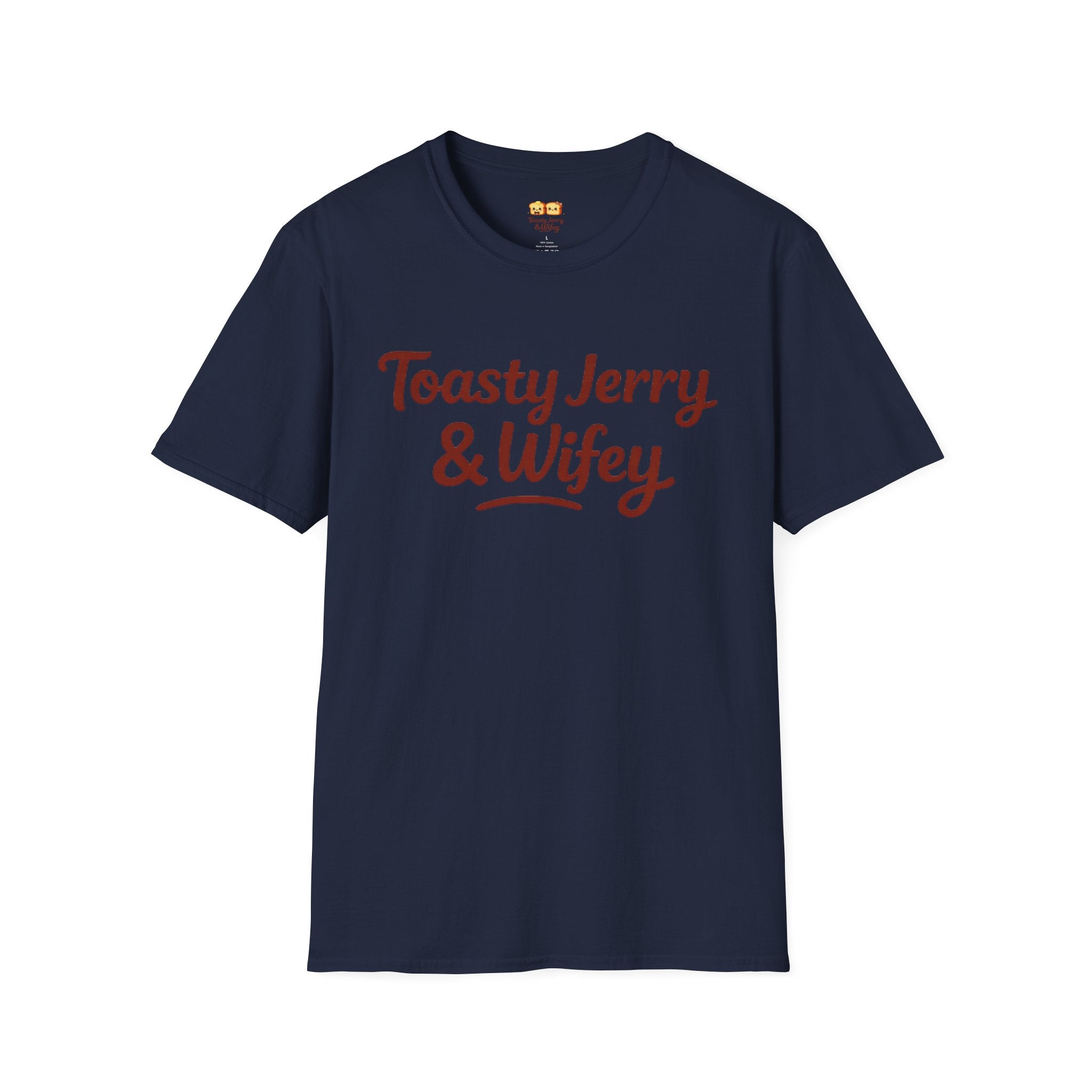 T-Shirt — 'Toasty Jerry & Wifey' (Large text) Couple Graphic Tee