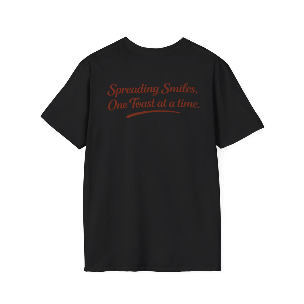 T-Shirt — "Spreading Smiles, One Toast at a Time." Graph Tee