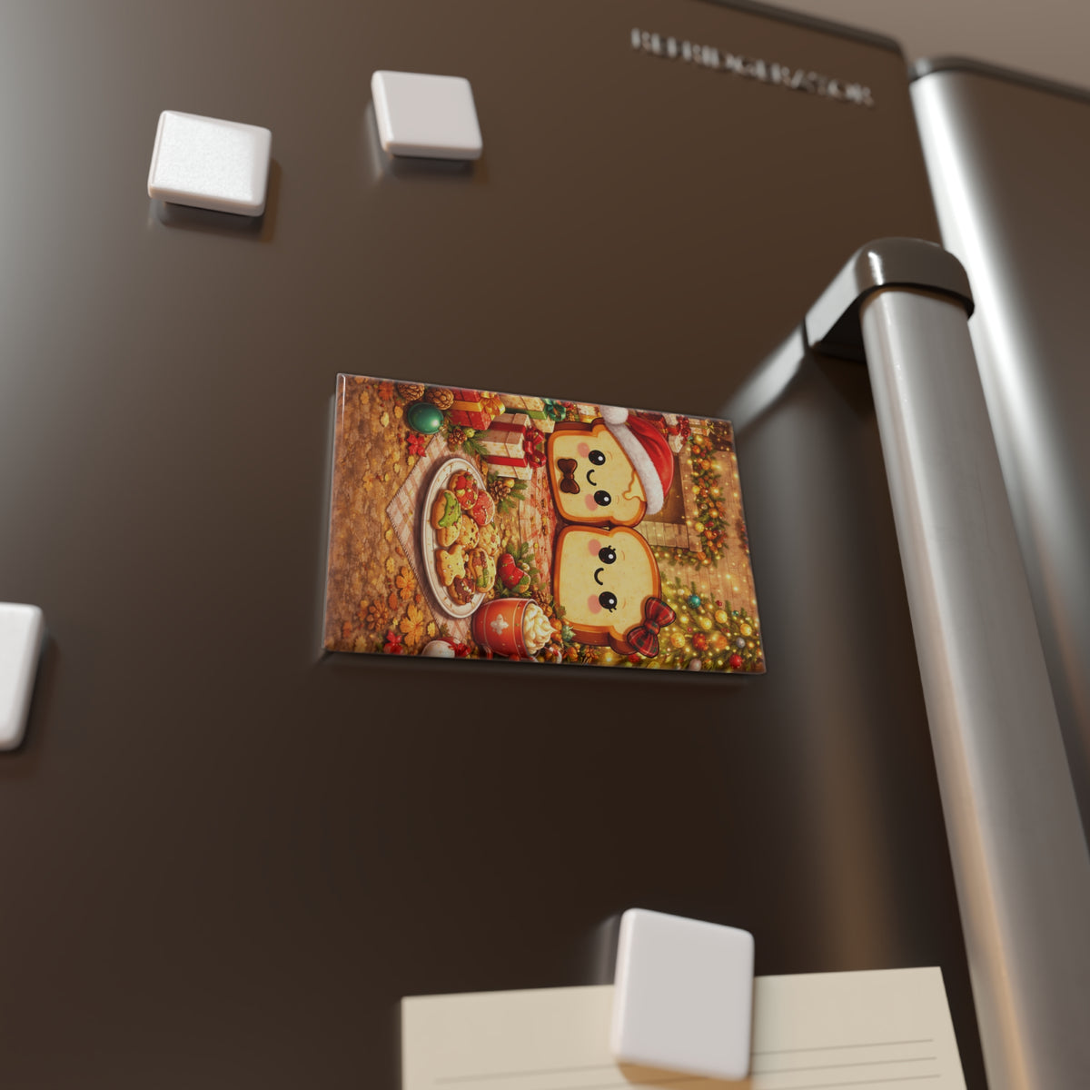 December Toasty Couple Rectangle Magnet