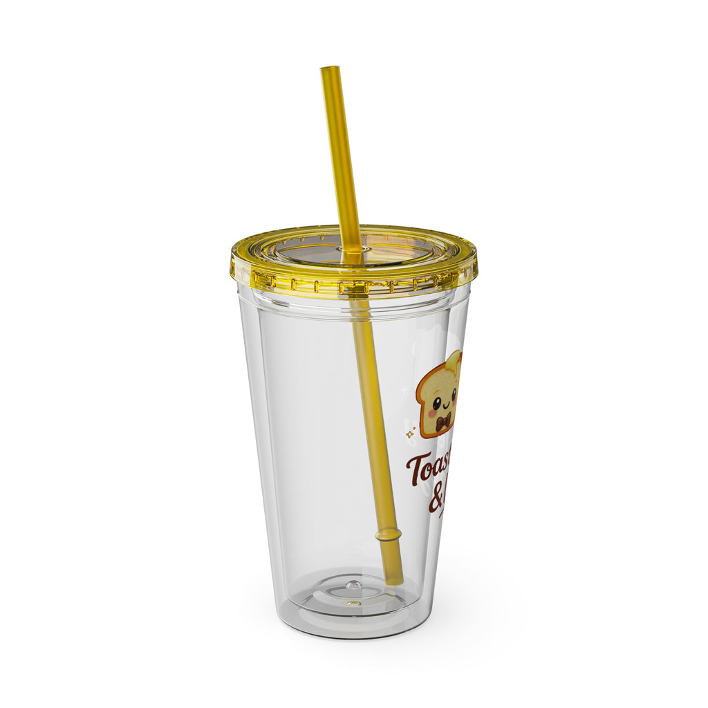 Toasty Jerry & Wifey 16oz Acrylic Tumbler Cup with Straw