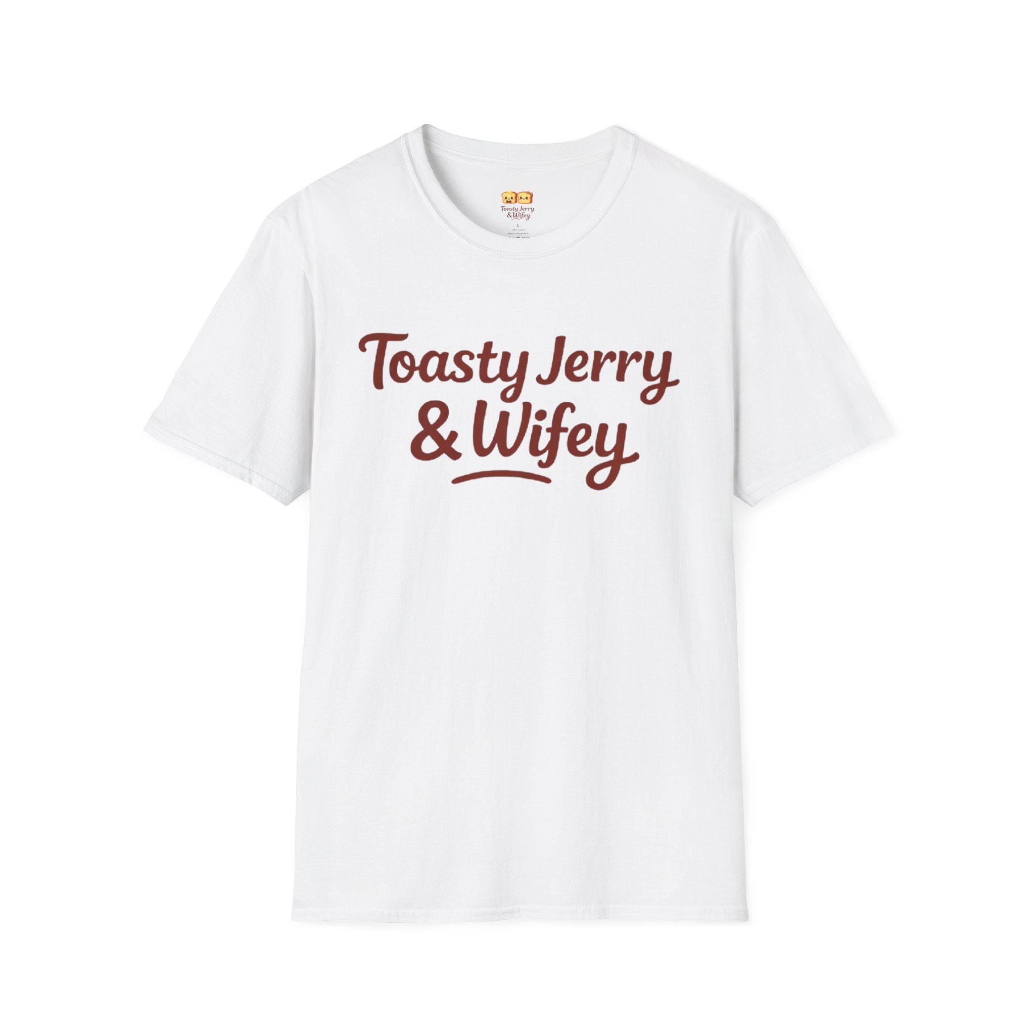 T-Shirt — 'Toasty Jerry & Wifey' (Large text) Couple Graphic Tee