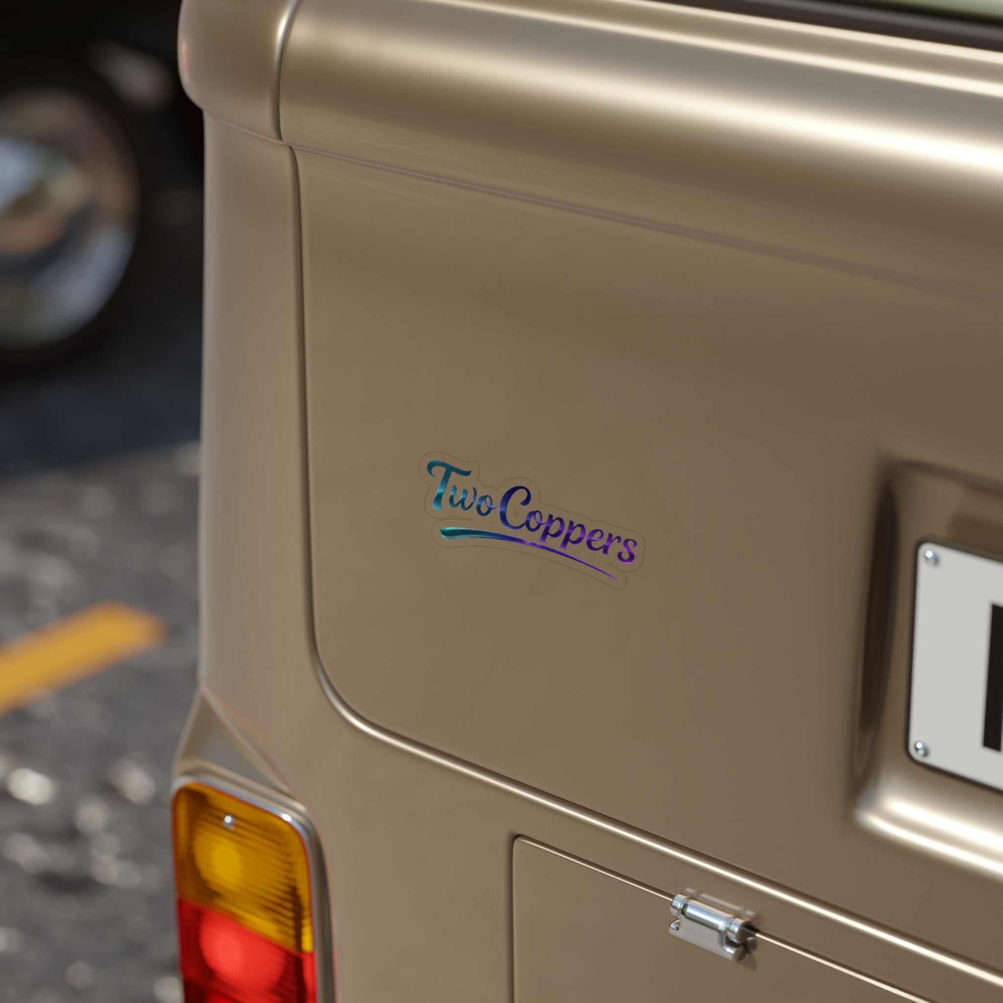 "TwoCoppers" Die-Cut Transparent Outdoor Sticker