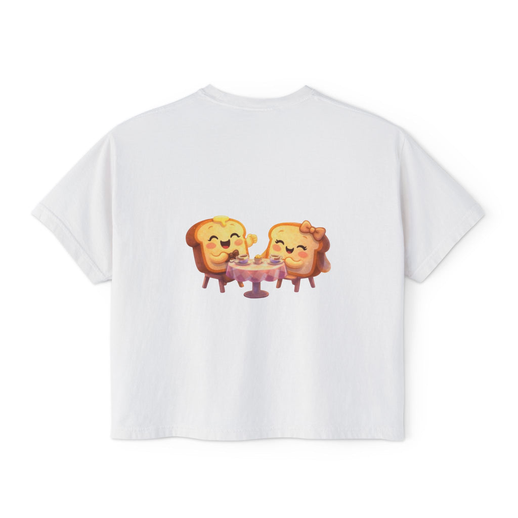 ToastJerry & Wifey Story Book — Women's Boxy Cropped T‑Shirt
