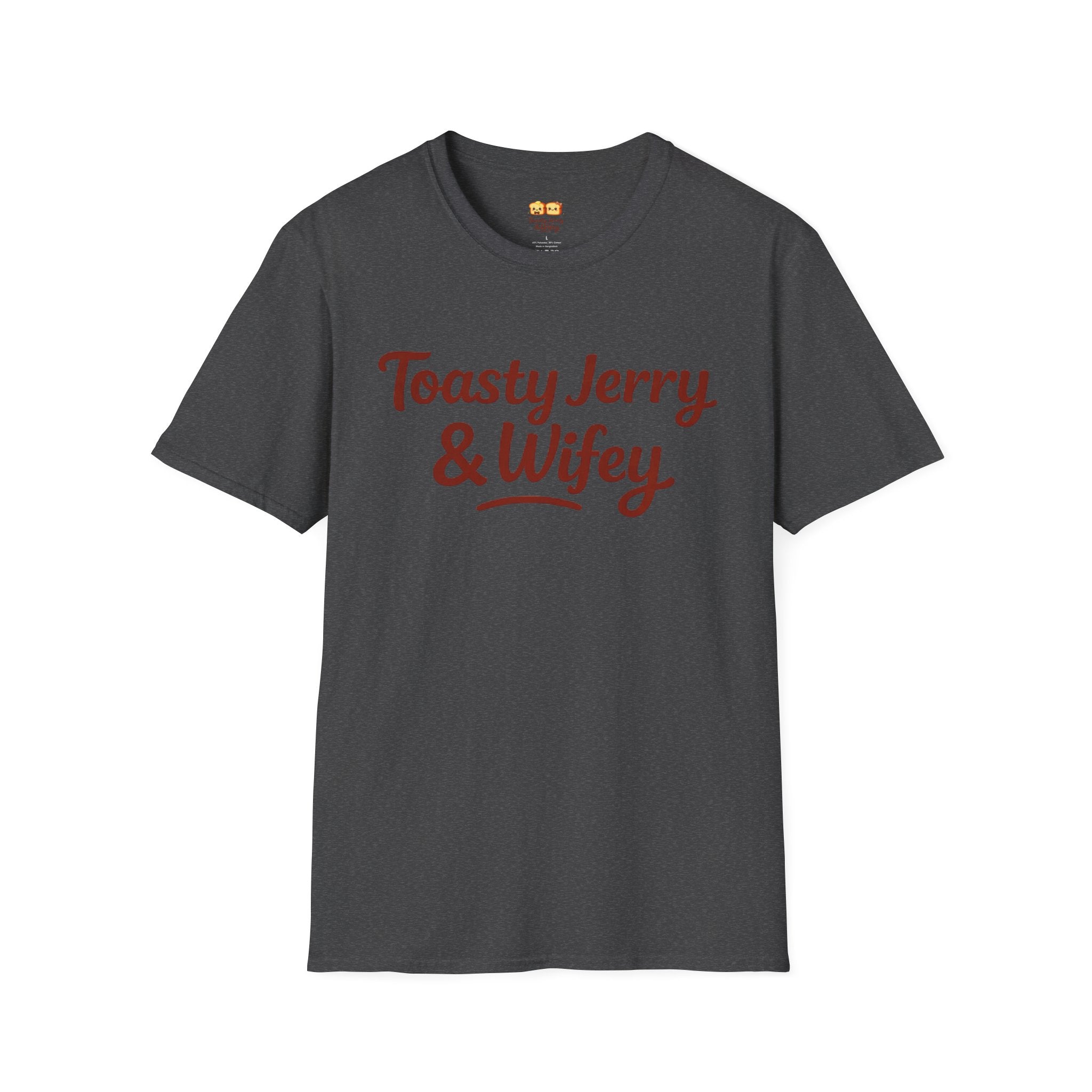 T-Shirt — 'Toasty Jerry & Wifey' (Large text) Couple Graphic Tee
