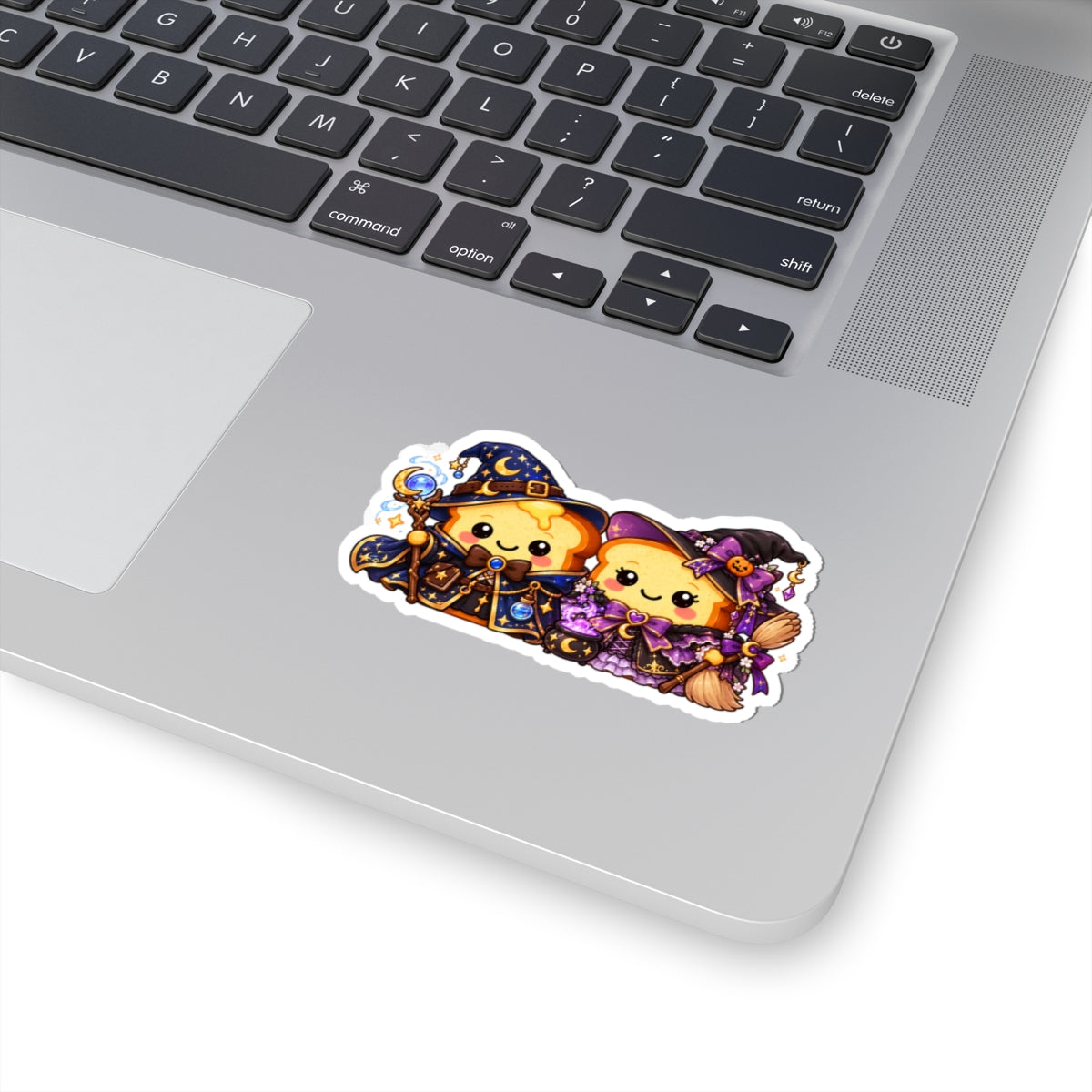 Cute Halloween Wizard & Witch Toasties Kiss-Cut Stickers