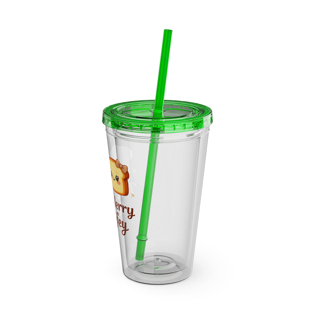 Toasty Jerry & Wifey 16oz Acrylic Tumbler Cup with Straw