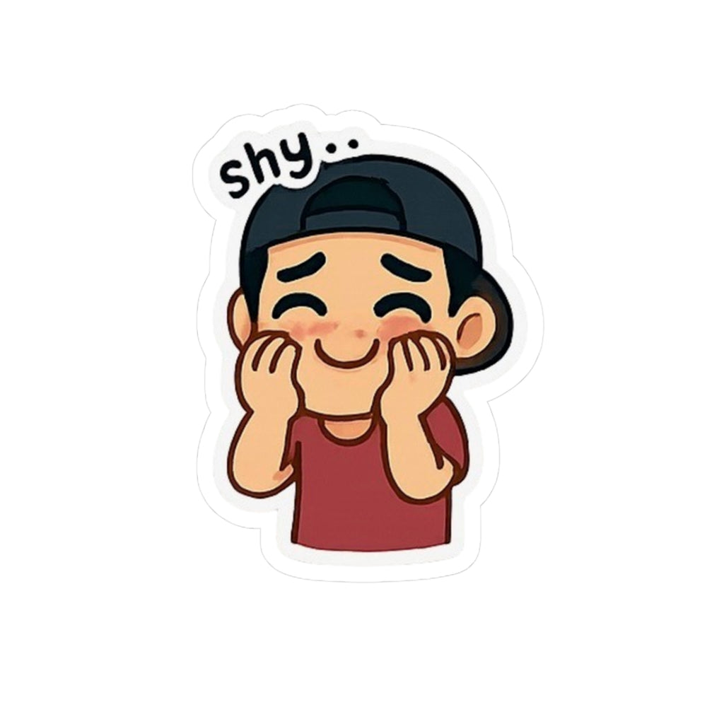 Shy Emoji Sticker — Toasty Jerry Kiss-Cut Sticker