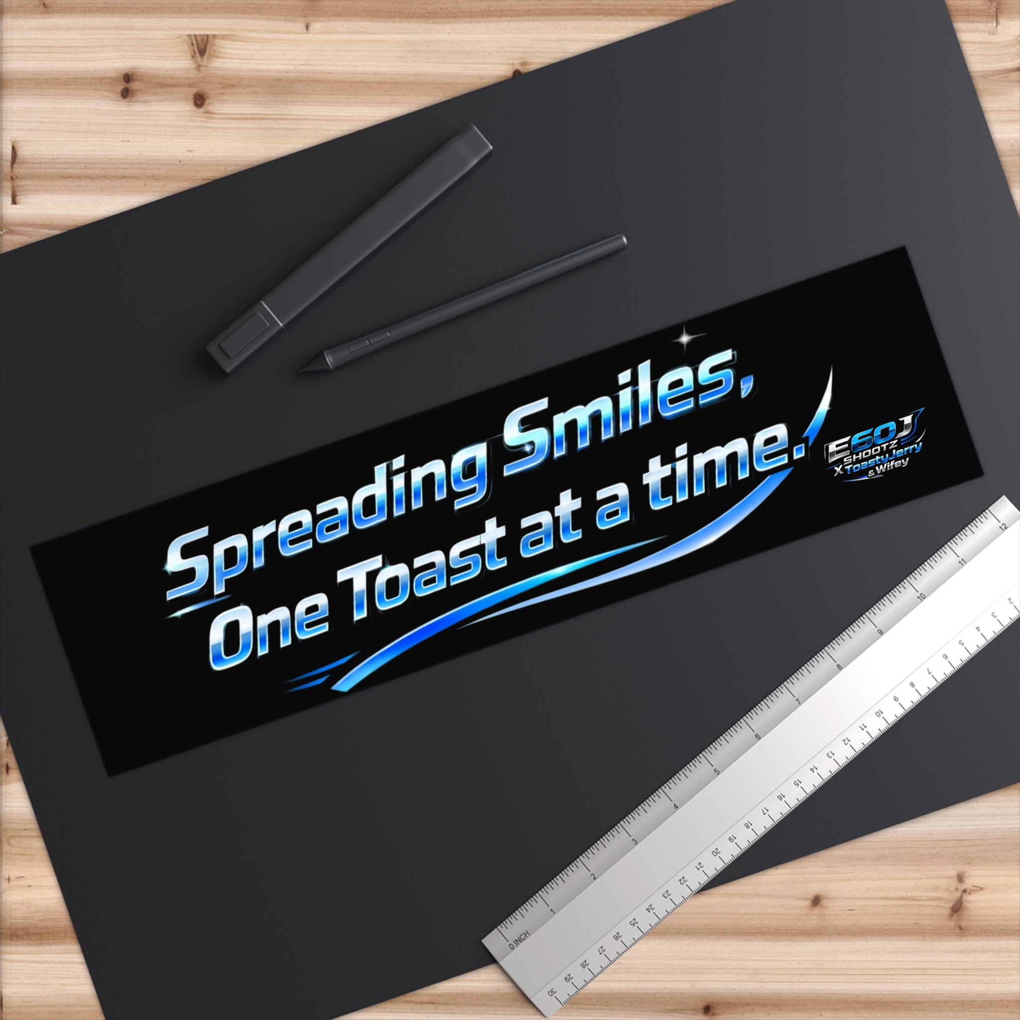 E60J x ToastyJerry & Wifey Collab - “Spreading Smiles, One Toast at a Time” Bumper Sticker