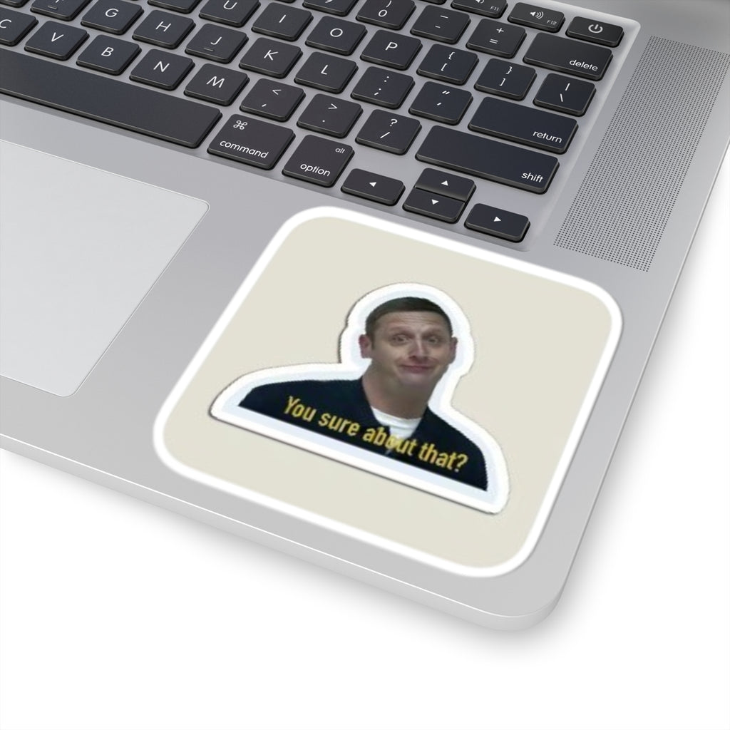 Sticker — 'You sure about that?' Meme Kiss-Cut Laptop Sticker
