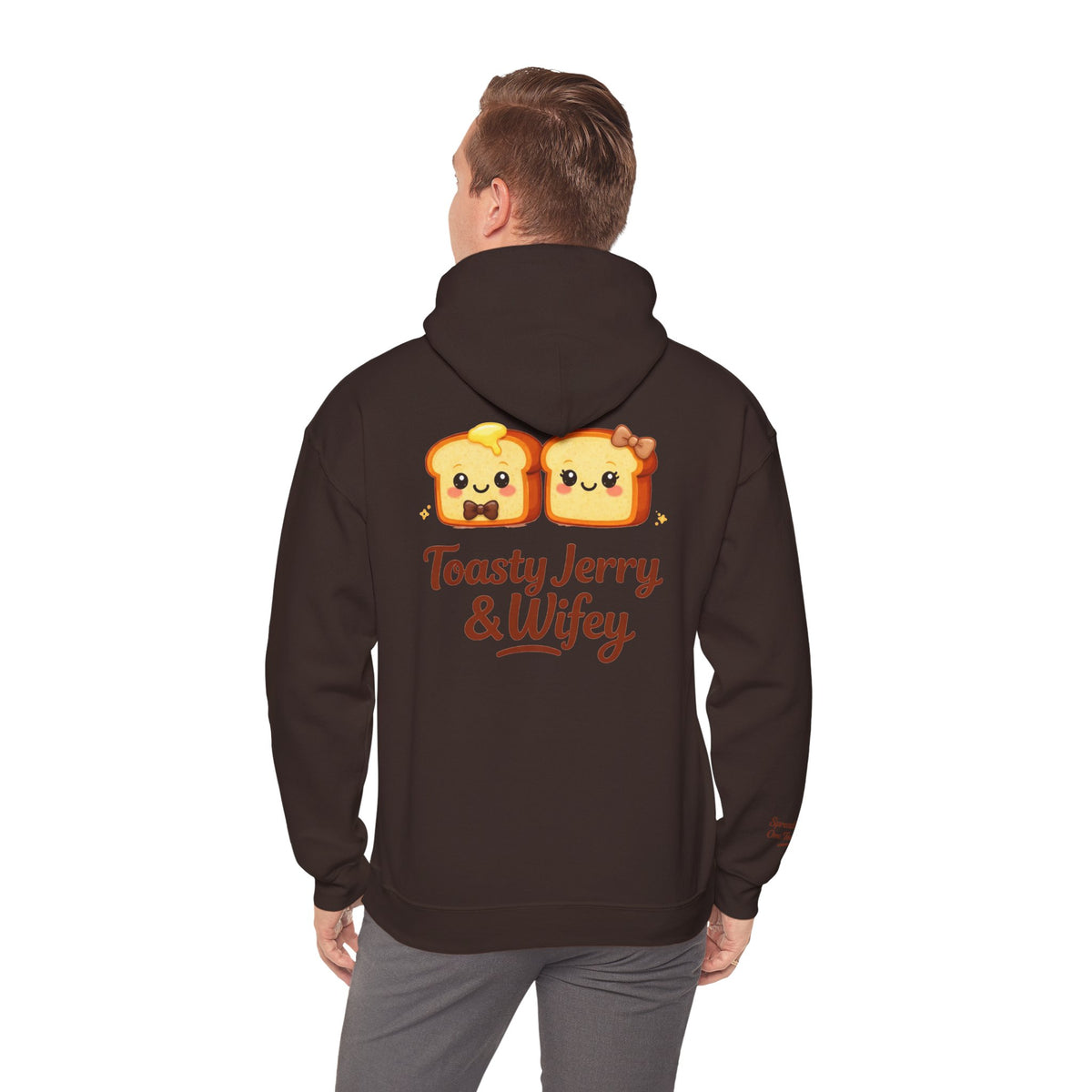 Lightweight Hoodie - ToastyJerry & Wifey Hoodie (Small Text Front)