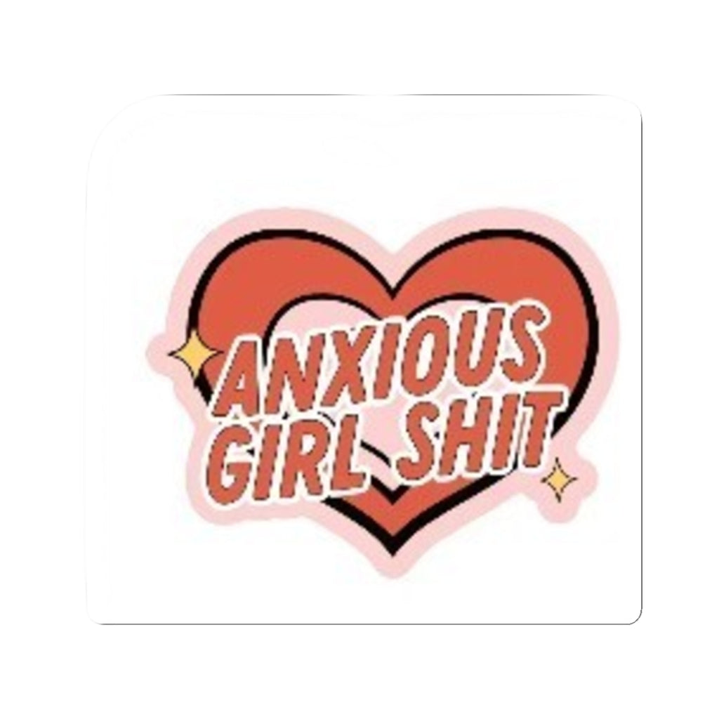 Anxious Girl Shit Heart Sticker
