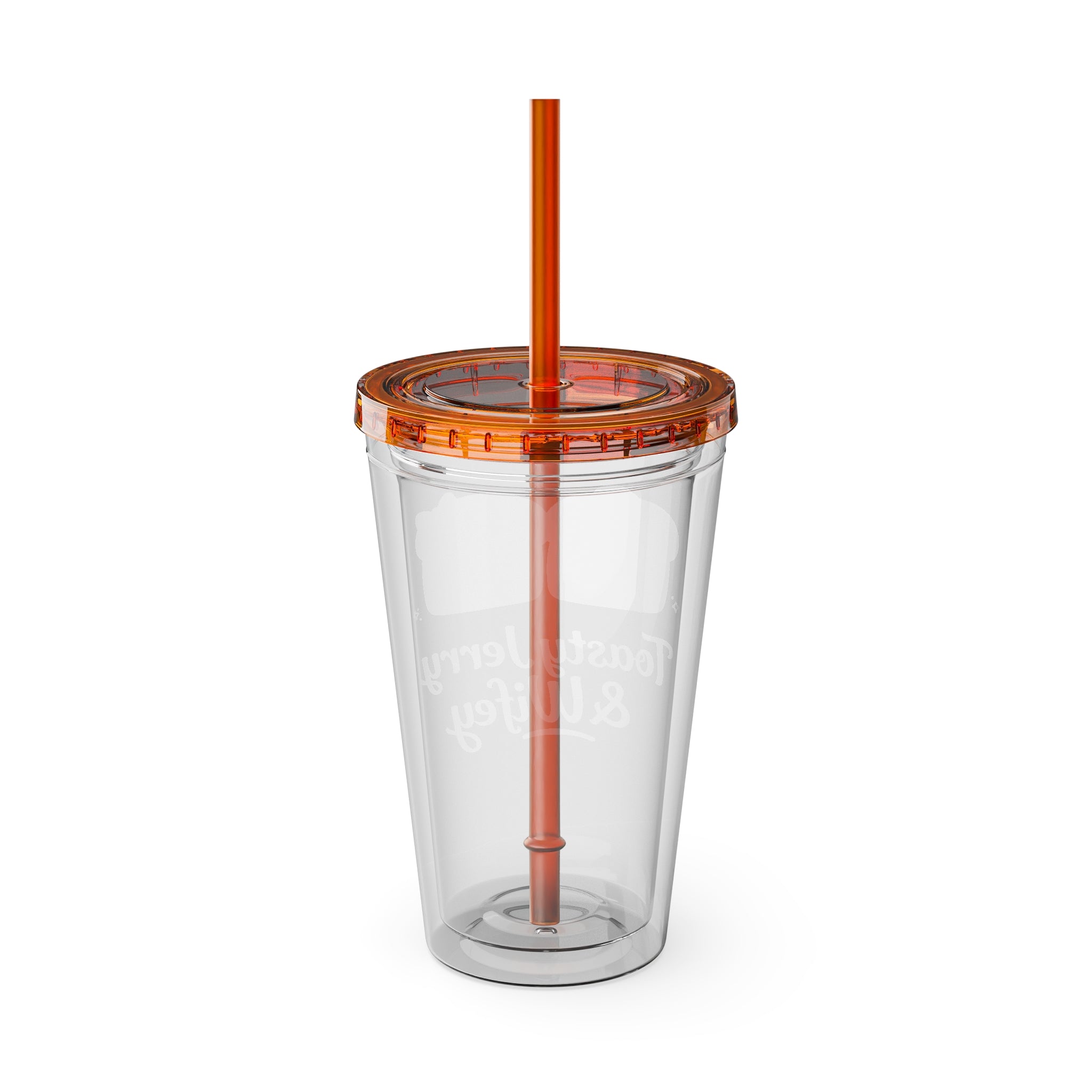 Toasty Jerry & Wifey 16oz Acrylic Tumbler Cup with Straw