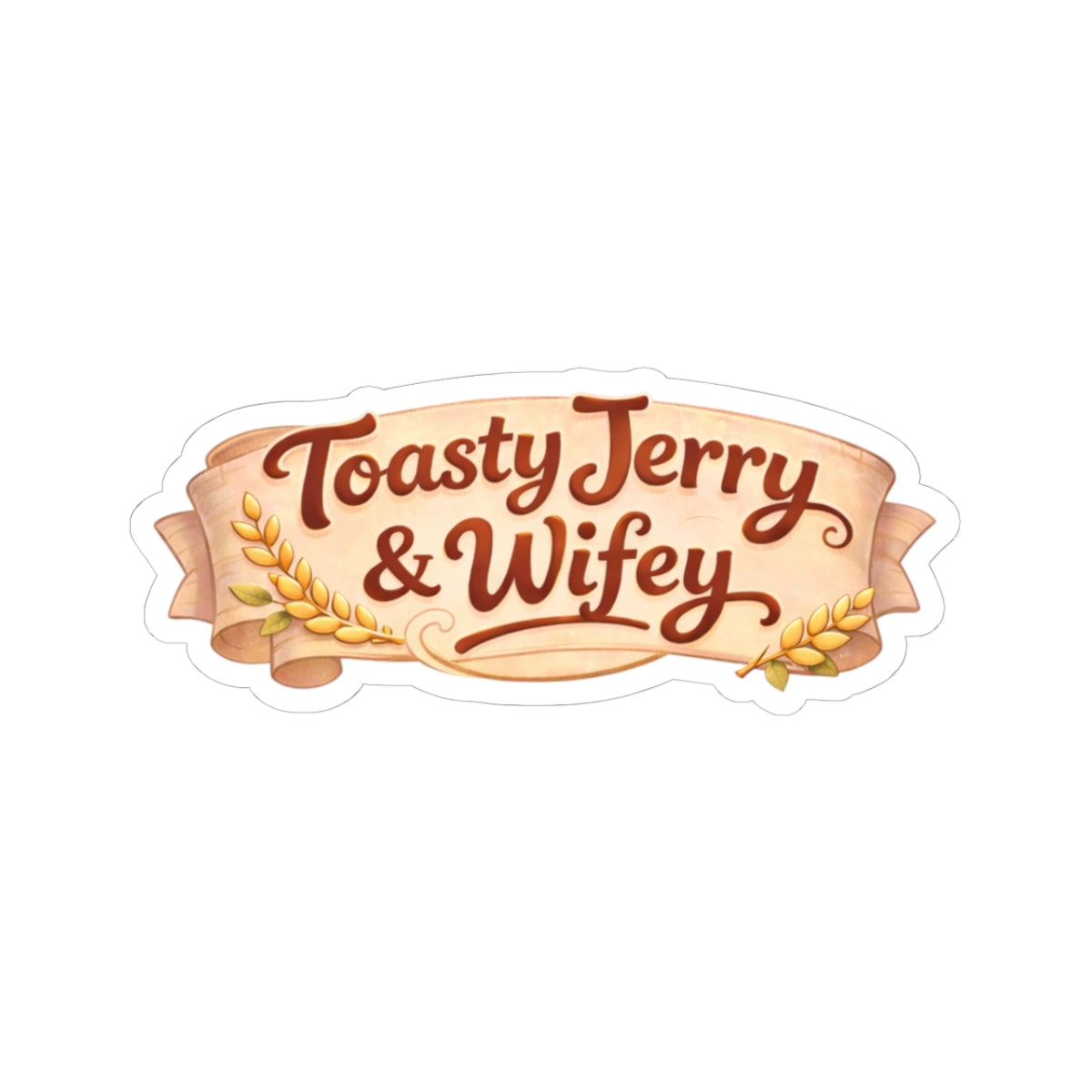Kiss-Cut Sticker - Story Book Toasty Jerry & Wifey