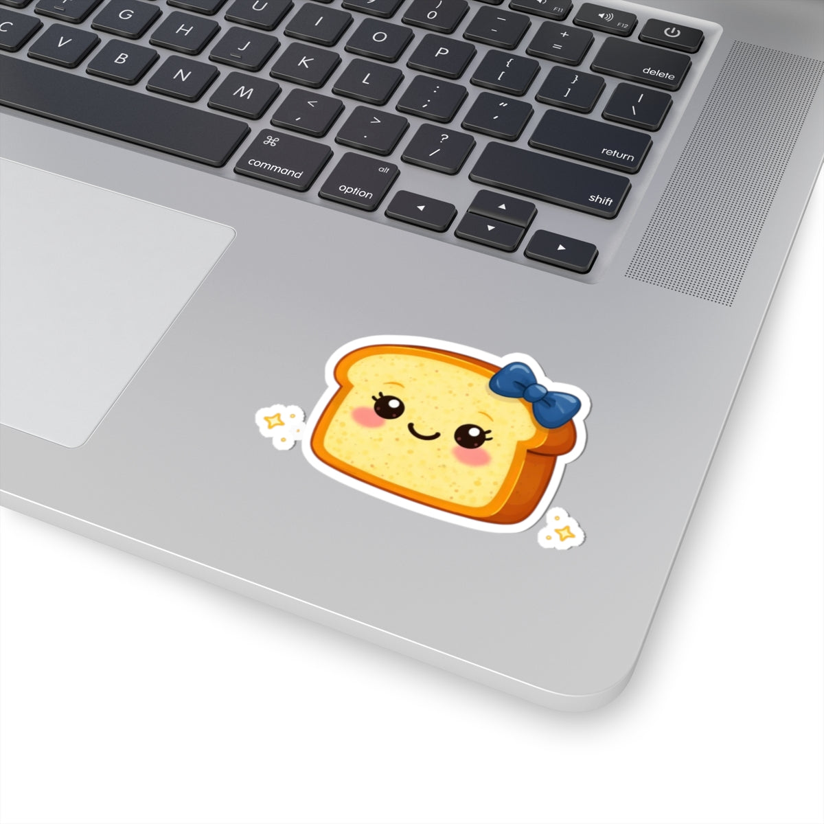 Kiss-Cut Sticker — Toasty Dark Blue Bow