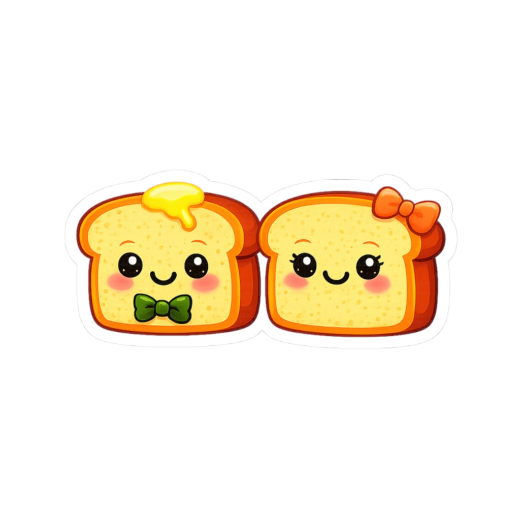 Kiss-Cut Stickers - Toasty Couple Dark Green + Orange
