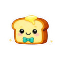 Kiss-Cut Sticker — Toasty Teal Bowtie