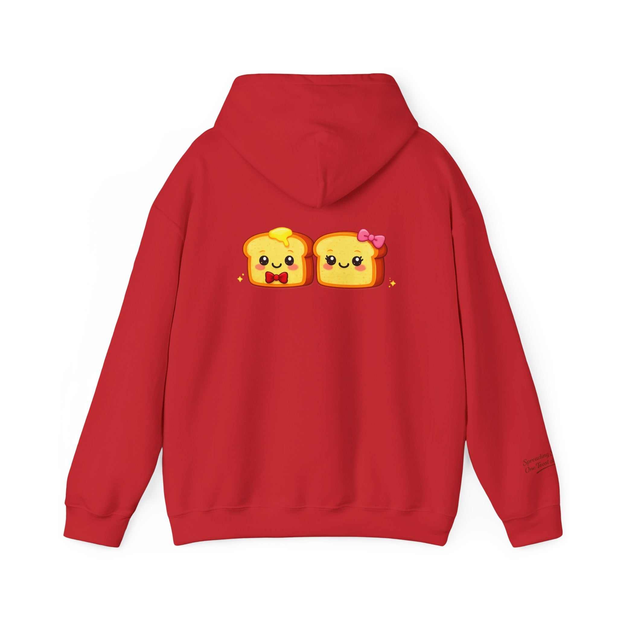 Hoodie — "Toasty Jerry & Wifey" Red + Pink Graphic Hoodie