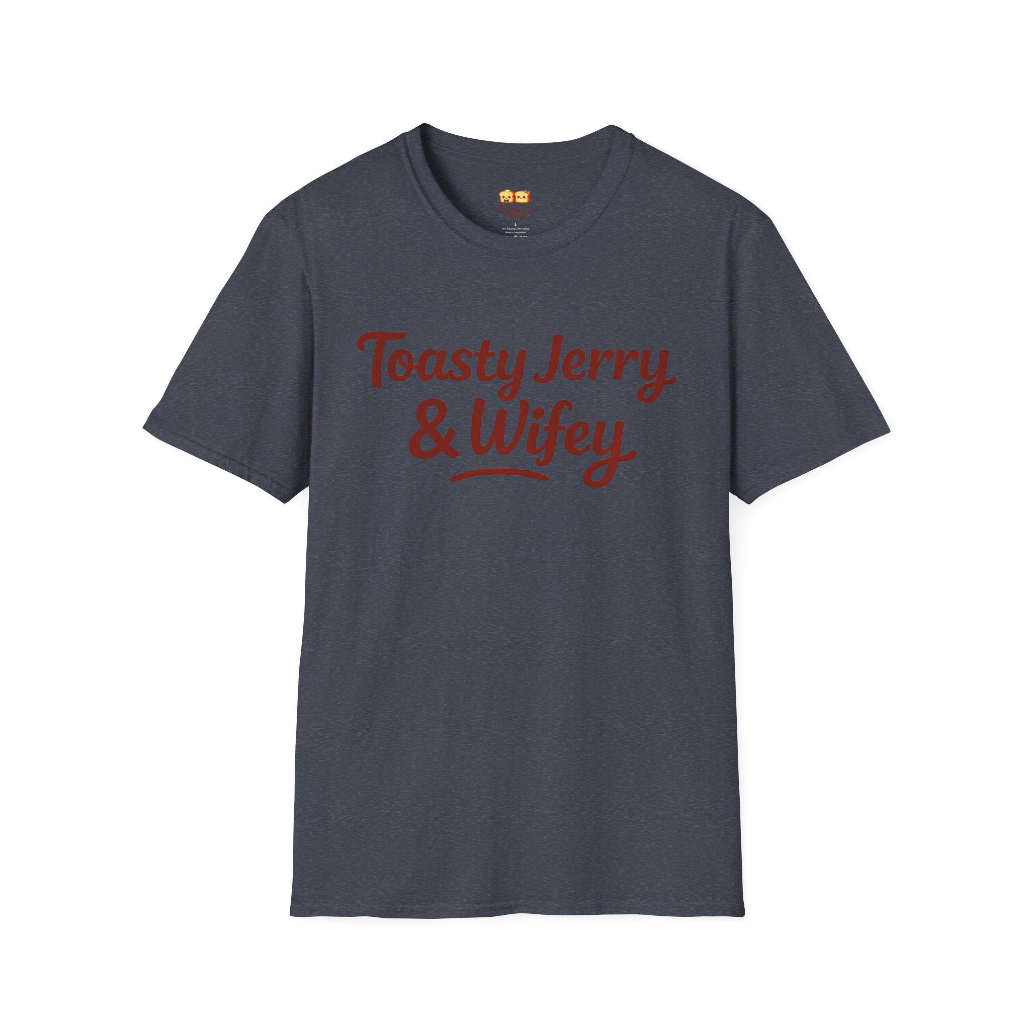 T-Shirt — 'Toasty Jerry & Wifey' (Large text) Couple Graphic Tee